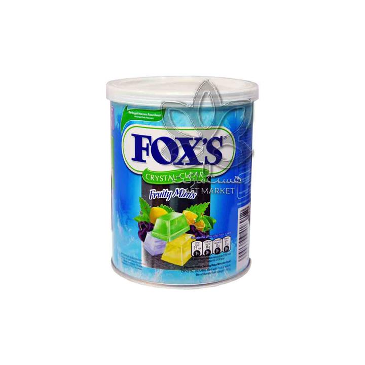 آبنبات میوه ای نعنایی کریستال ۱۸۰ گرم قوطی فوکس – fox’s
